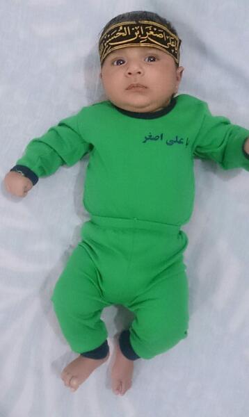 عکس کودک با لباس علی اصغر