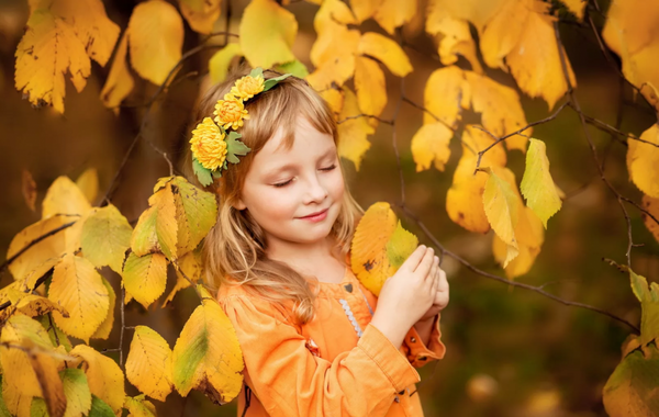 ایده عکس کودک در پاییز