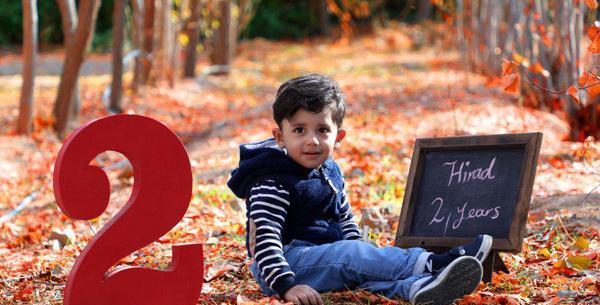 عکس پاییزی پسرانه کودک