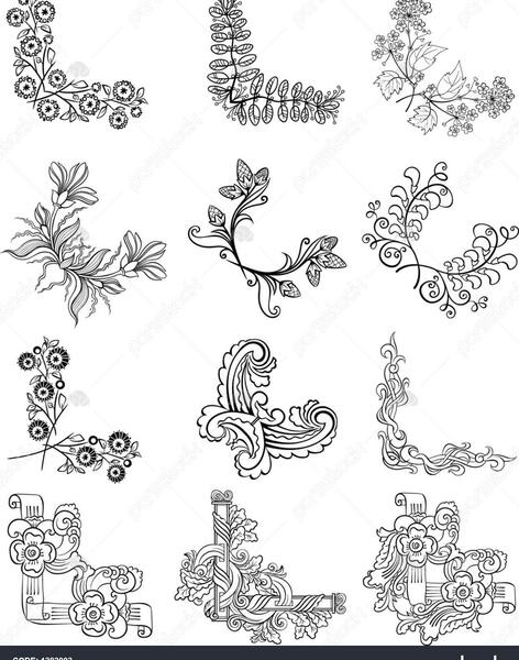 عکس نقاشی گل برای گوشه دفتر