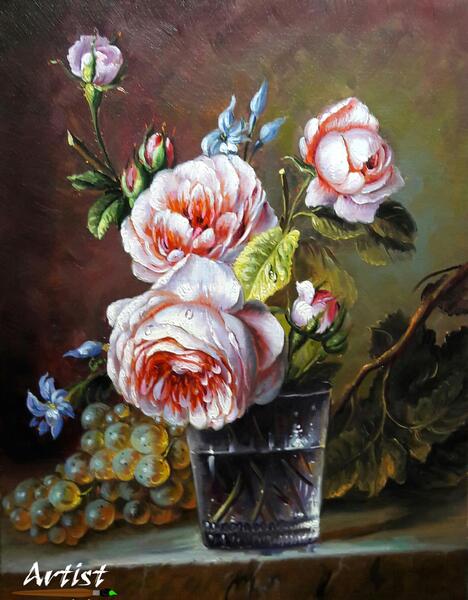 عکس نقاشی گل گیاهی