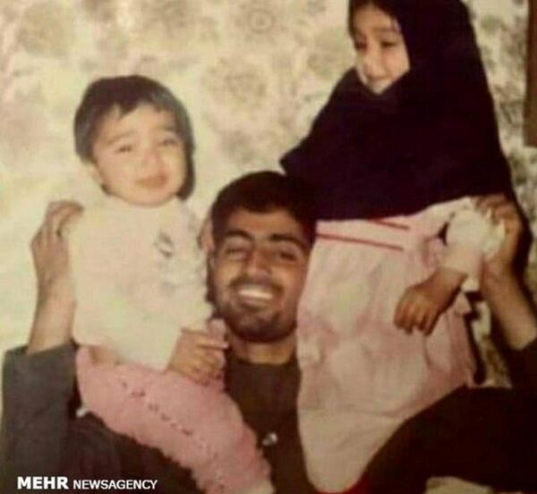 عکس حاج قاسم سلیمانی با مادر