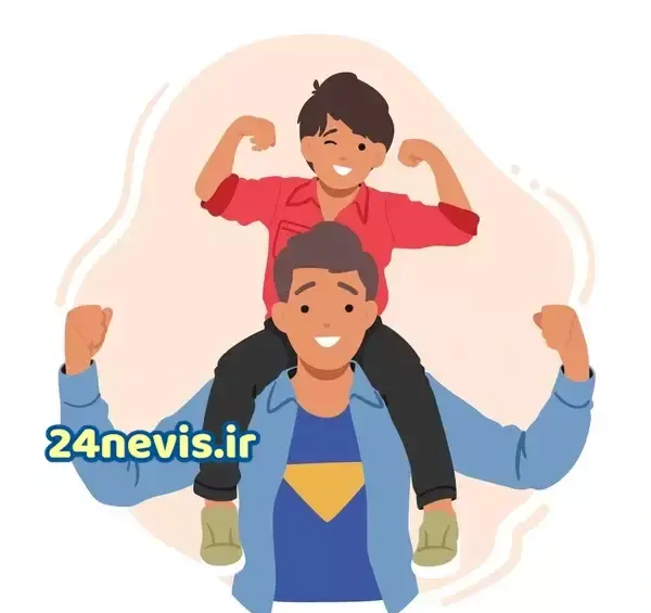 عکس پدر و پسر نقاشی