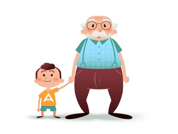 عکس پدربزرگ کارتونی