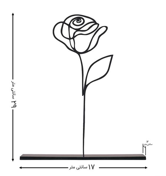 عکس نقاشی مینیمال گل رز