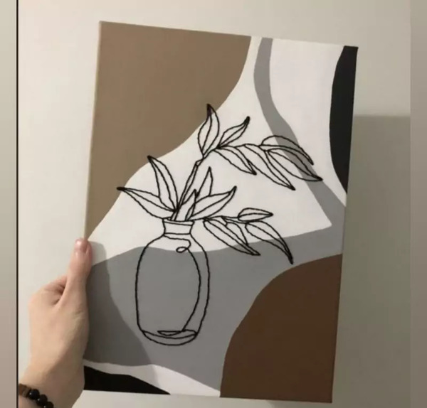عکس نقاشی مینیمال گل و گیاه