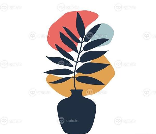 عکس نقاشی گل های مینیمال