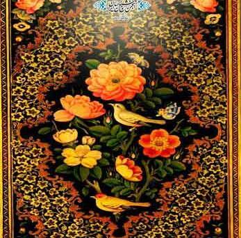 عکس نقاشی گل و مرغ ایرانی