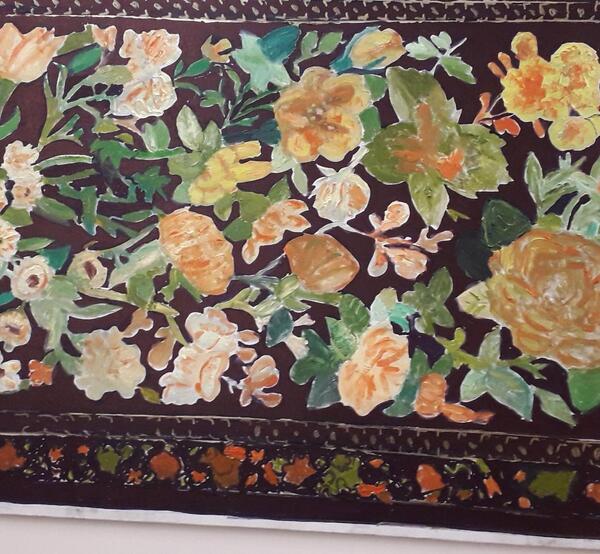 عکس نقاشی گل و مرغ دوران قاجار