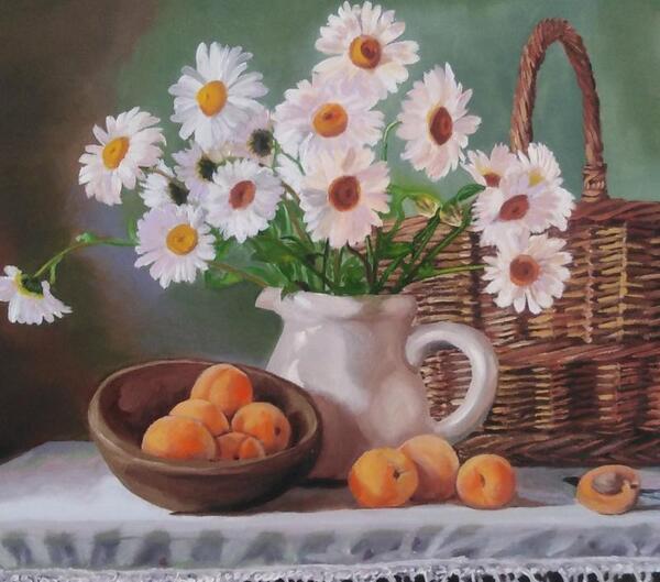 عکس نقاشی گل مینا ساده