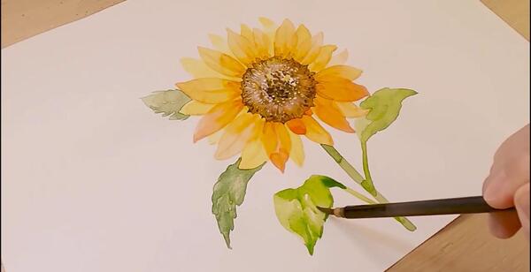 عکس نقاشی گل نیلوفر با گواش