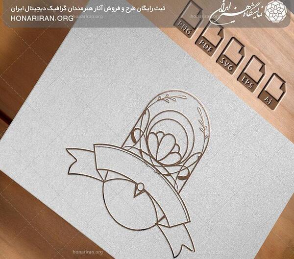 عکس نقاشی گل نیلوفر آبی ساده