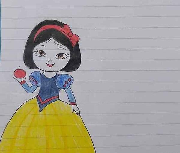 عکس نقاشی های زیبا دخترانه برای دفتر