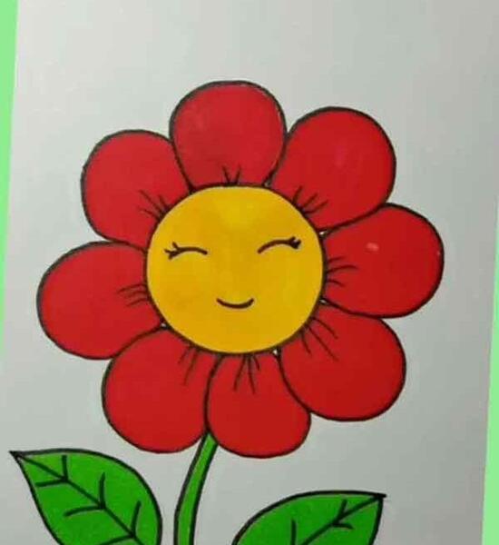 عکس نقاشی دخترانه کودکانه آسان