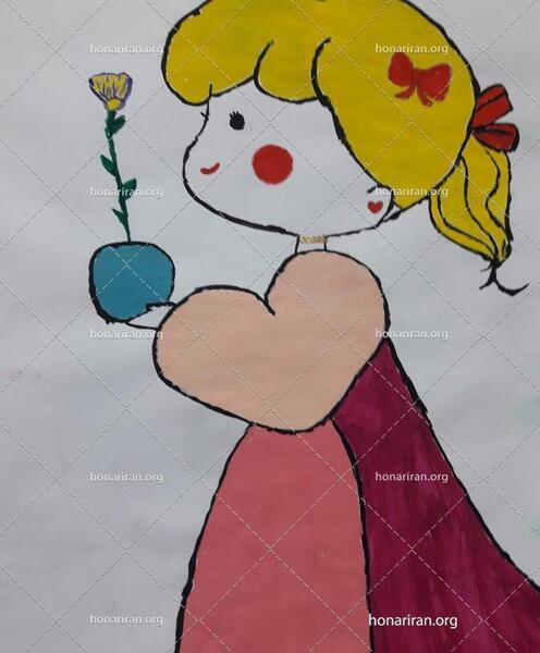 عکس نقاشی دخترانه کودکانه زیبا