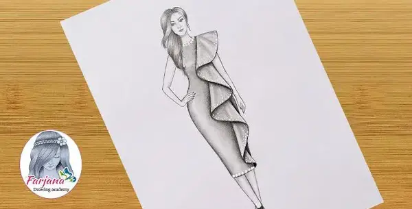 عکس نقاشی دخترانه با لباس اسپرت