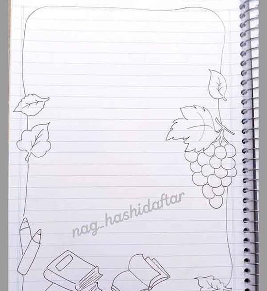 عکس نقاشی دخترانه بدون رنگ فانتزی