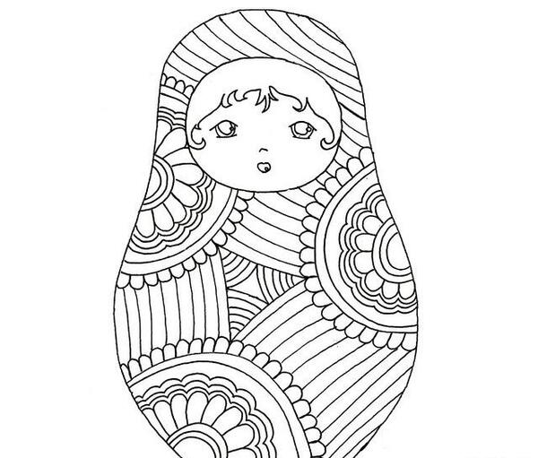 عکس نقاشی دخترانه بدون رنگ ساده