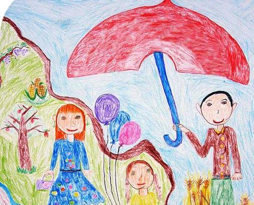 عکس نقاشی دخترانه برای کودکان ۵ ساله
