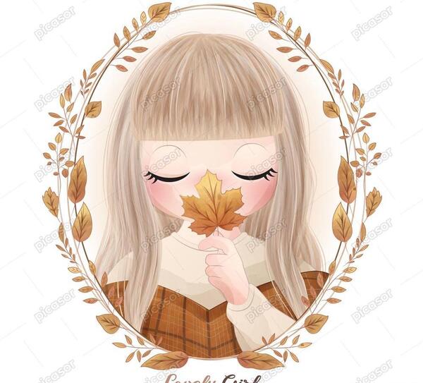 عکس نقاشی فانتزی دخترانه پاییزی