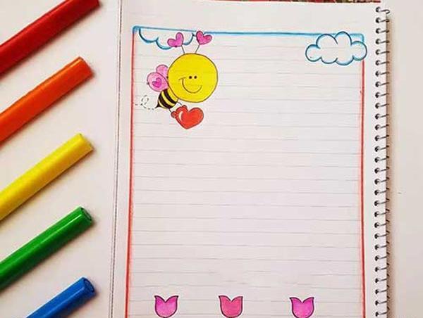 عکس نقاشی دفتر مشق دخترانه پیش دبستانی
