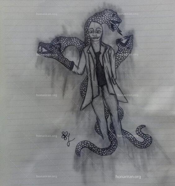 عکس نقاشی دخترانه ترسناک ساده