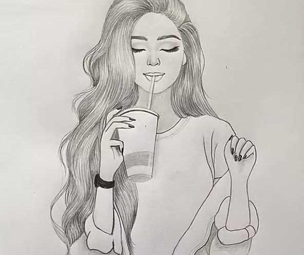 عکس نقاشی دخترانه جذاب جدید