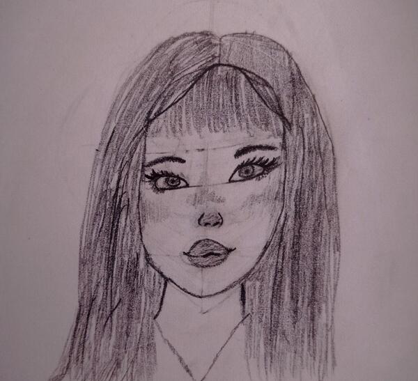 عکس نقاشی دخترانه با چتر