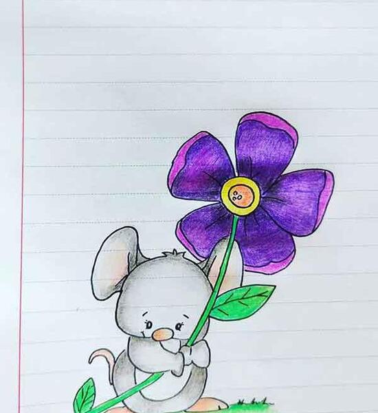 عکس نقاشی دخترانه کلاس چهارم ابتدایی