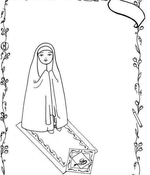 عکس نقاشی دخترانه حجاب آسان