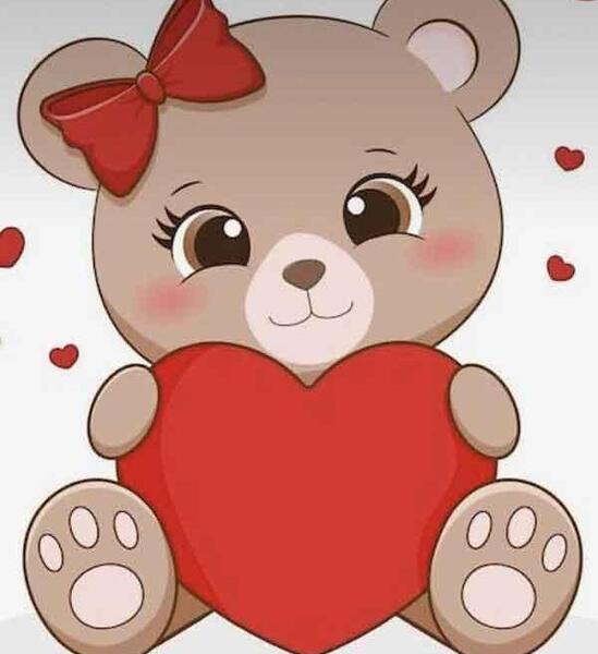 عکس نقاشی دخترانه خرس آسان