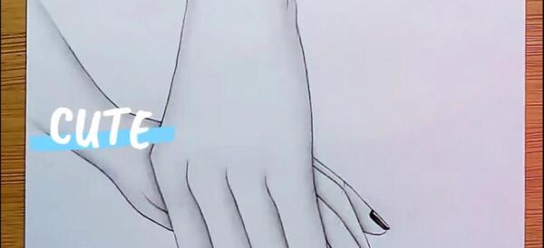 عکس نقاشی دخترانه دست زیبا