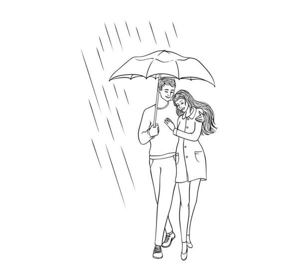 عکس نقاشی دخترانه دونفره آسان