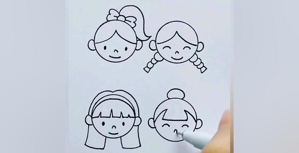 عکس نقاشی دخترانه دایره