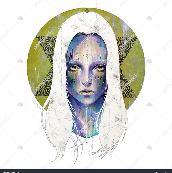 عکس نقاشی دخترانه با دایره