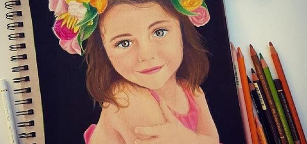 عکس نقاشی دخترانه رنگی سخت
