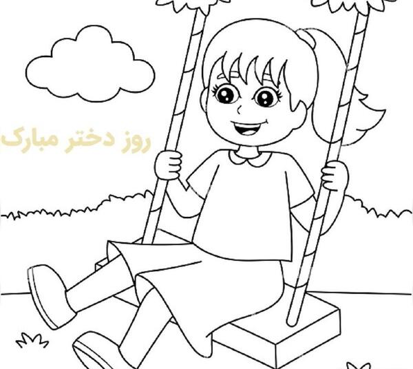 عکس نقاشی دخترانه رنگ آمیزی شده
