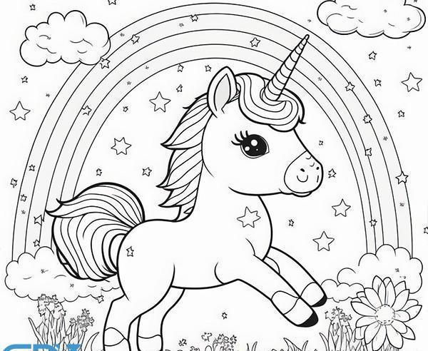 عکس نقاشی دخترانه رنگ آمیزی شده