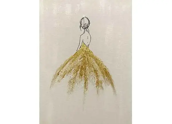 عکس طرح نقاشی دخترانه روی بوم