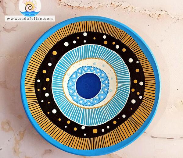 عکس سفالي دخترانه نقاشی روی سفال فانتزی