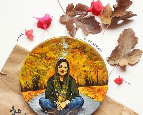 عکس نقاشی روی سفال دخترانه آسان