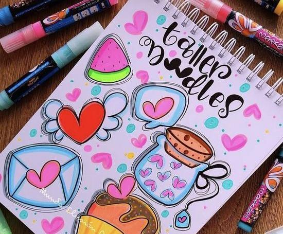 عکس نقاشی دخترانه فانتزی ساده با مداد