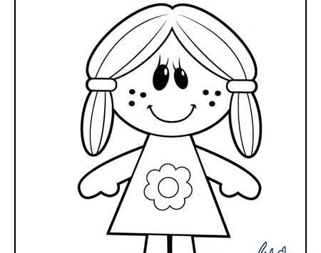 عکس نقاشی دخترانه عروسکی ساده