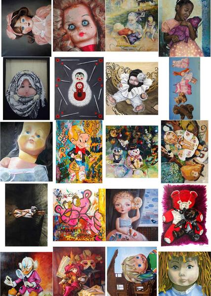 عکس نقاشی دخترانه عروسک خوشگل