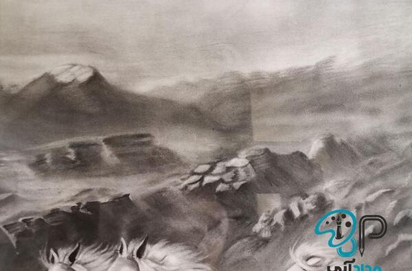 عکس طرح اسب نقاشی سیاه قلم