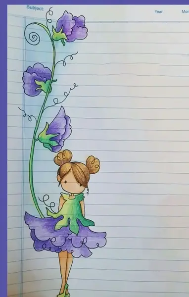 عکس نقاشی دخترانه کلاس اول آسان