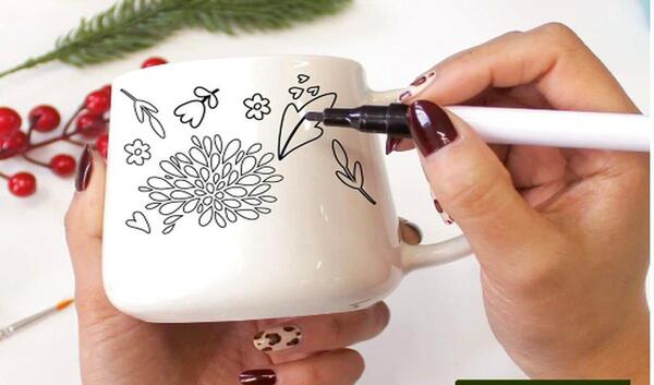 عکس طرح برای نقاشی روی لیوان سفالی