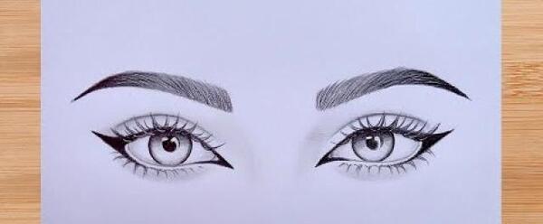 عکس نقاشی گام به گام دخترانه زیبا