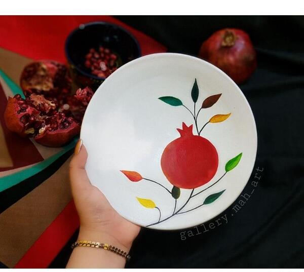 عکس طرح انار برای نقاشی روی سفال