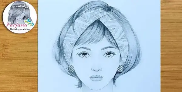عکس نقاشی دخترانه مو کوتاه